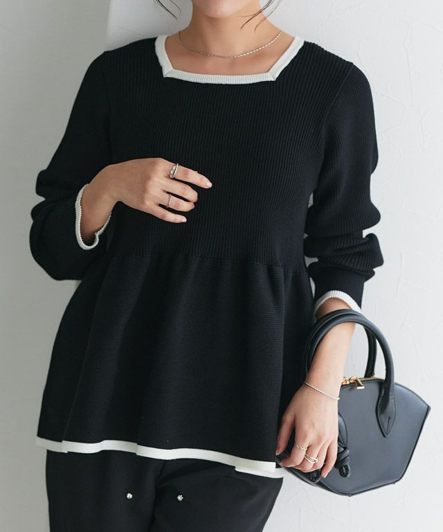 167cm / ブラック×オフホワイト / M