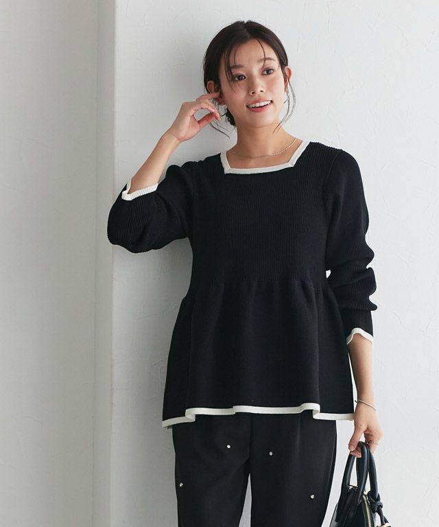 167cm / ブラック×オフホワイト / M