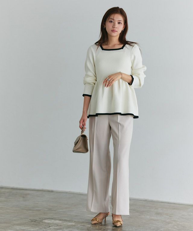 166cm / オフホワイト×ブラック / M