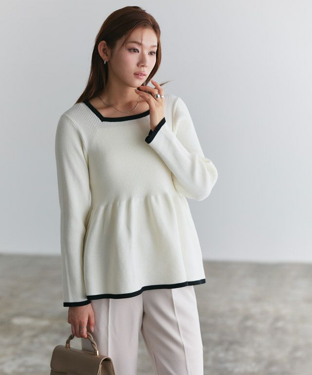 166cm / オフホワイト×ブラック / M