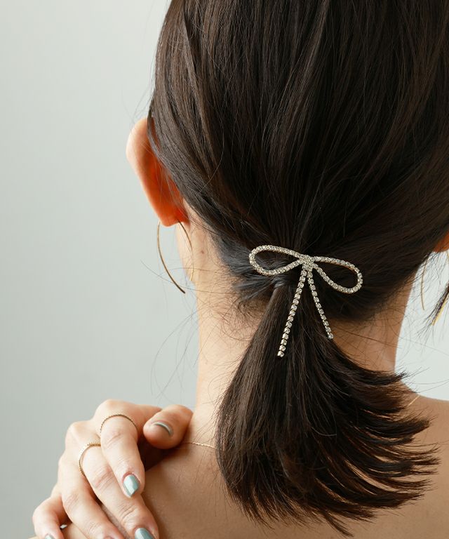 ダイヤレーンリボンヘアフック