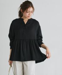 スキッパーペプラムブラウス