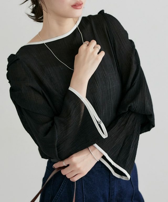 167cm / ブラック×アイボリー / M