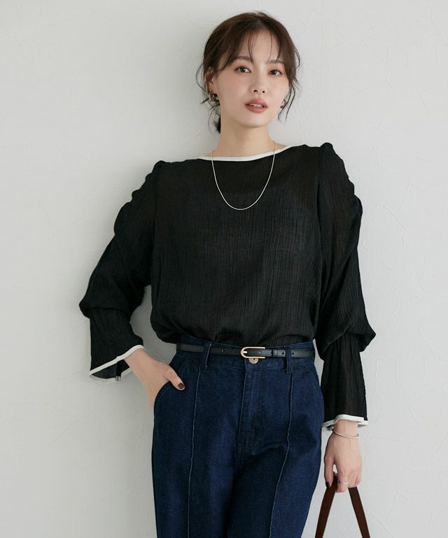 167cm / ブラック×アイボリー / M