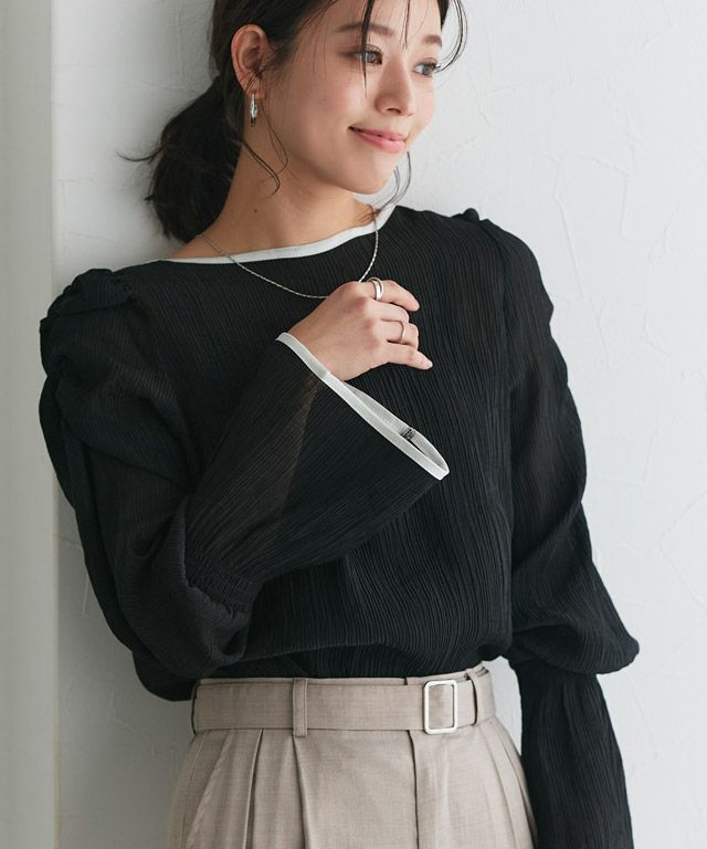 167cm / ブラック×アイボリー / M