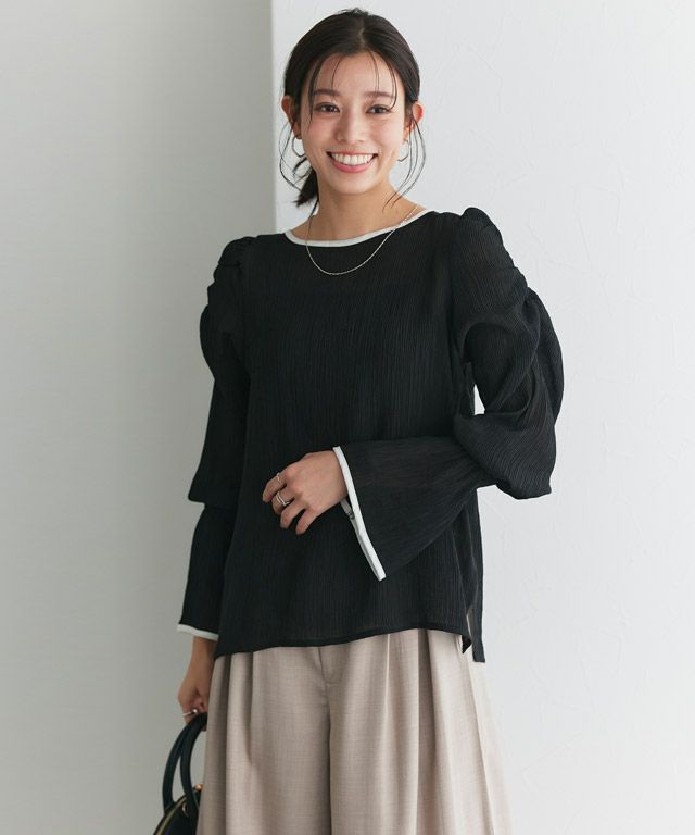 167cm / ブラック×アイボリー / M