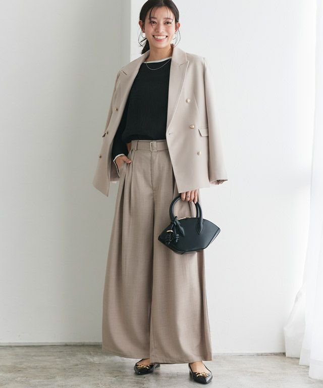 167cm / ブラック×アイボリー / M