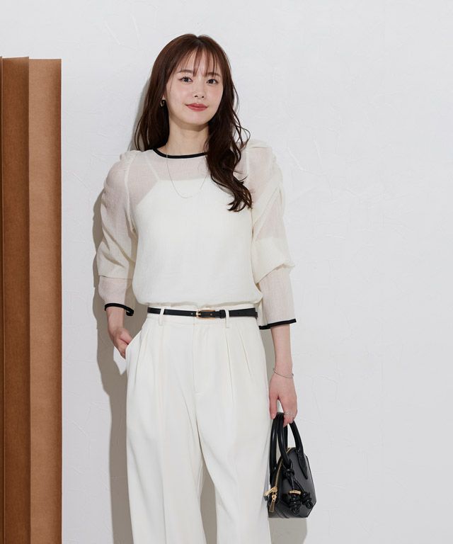 167cm / アイボリー×ブラック / M