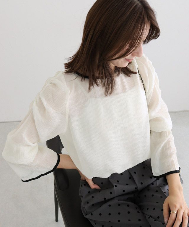 163cm / アイボリー×ブラック / M