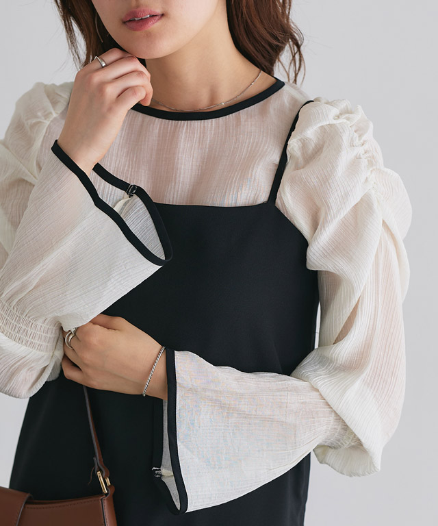 163cm / アイボリー×ブラック / M