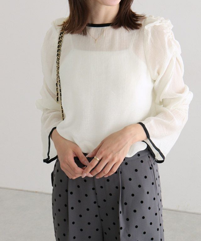 163cm / アイボリー×ブラック / M