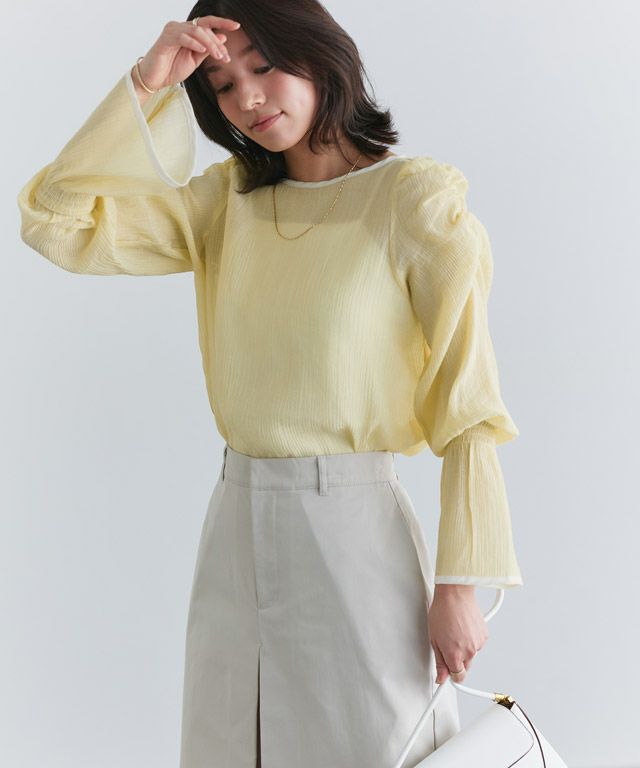 167cm / イエロー×アイボリー / M