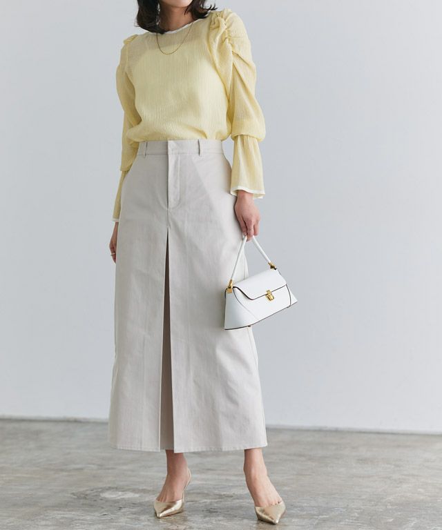 167cm / イエロー×アイボリー / M