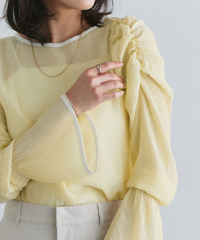 167cm / イエロー×アイボリー / M