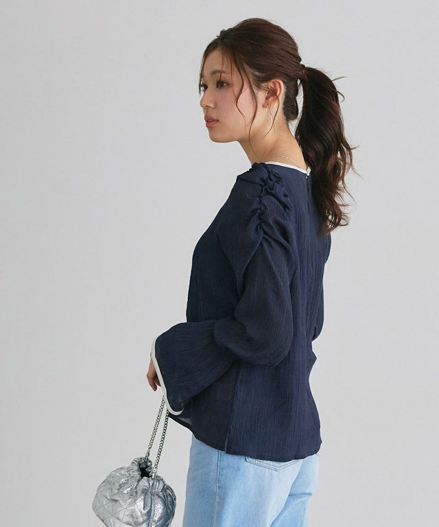 166cm / ネイビー×アイボリー / M