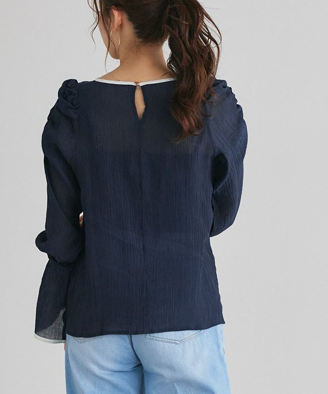 166cm / ネイビー×アイボリー / M