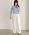 163cm / サックス×アイボリー / M