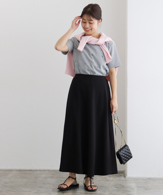 166cm / ライトグレー / ミドル丈 / M