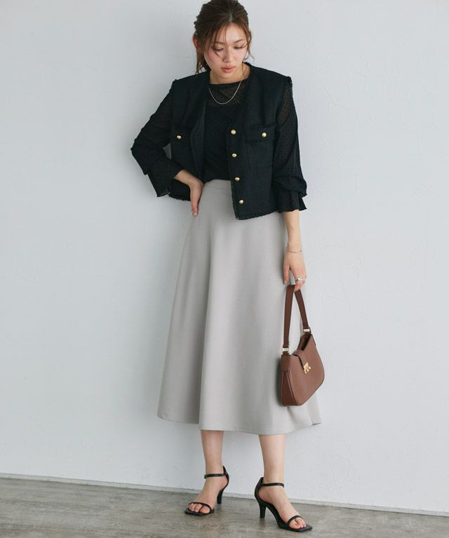 166cm / ライトグレー / ミドル丈 / M