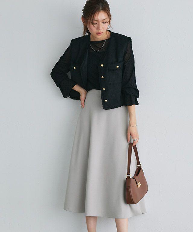 166cm / ライトグレー / ミドル丈 / M