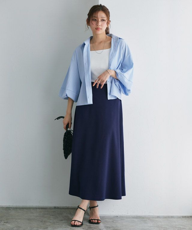 166cm / ネイビー / ロング丈 / M