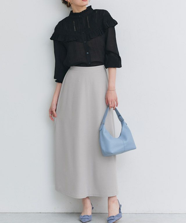 167cm / ライトグレー / ロング丈 / M