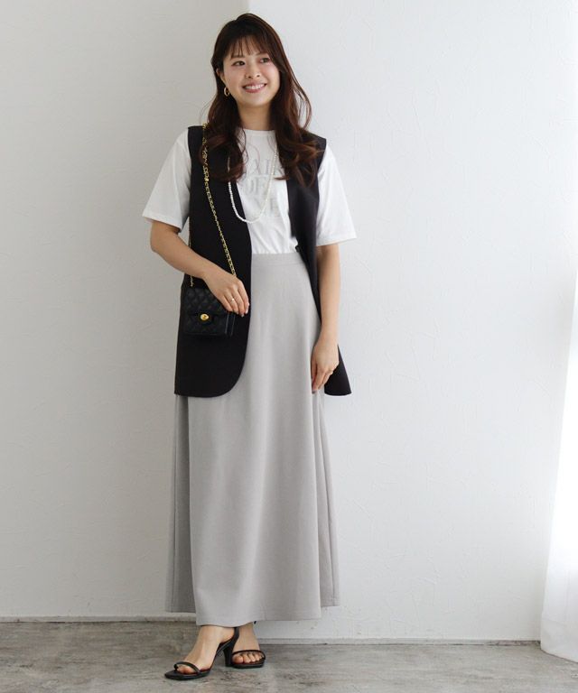 157cm / ライトグレー / ロング丈 / M