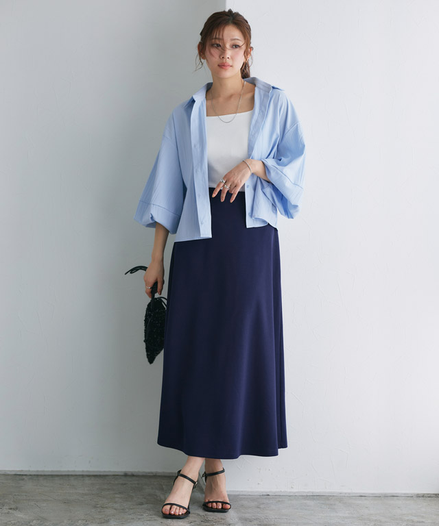 157cm / ライトグレー / ロング丈 / M