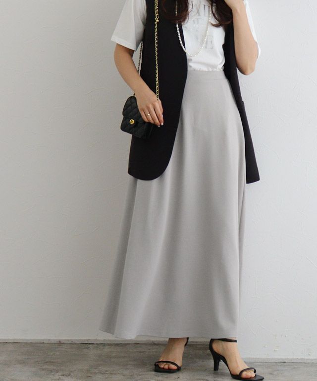 157cm / ライトグレー / ロング丈 / M