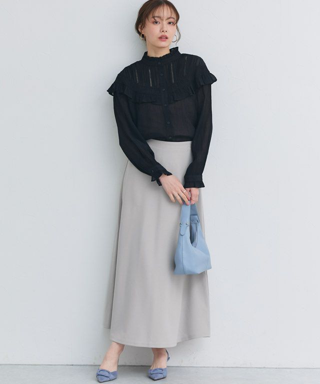 157cm / ライトグレー / ロング丈 / M