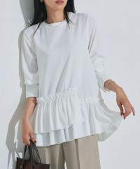 ヘムフリルアシメブラウス