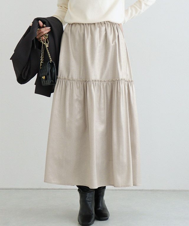 シャイニーギャザースカート