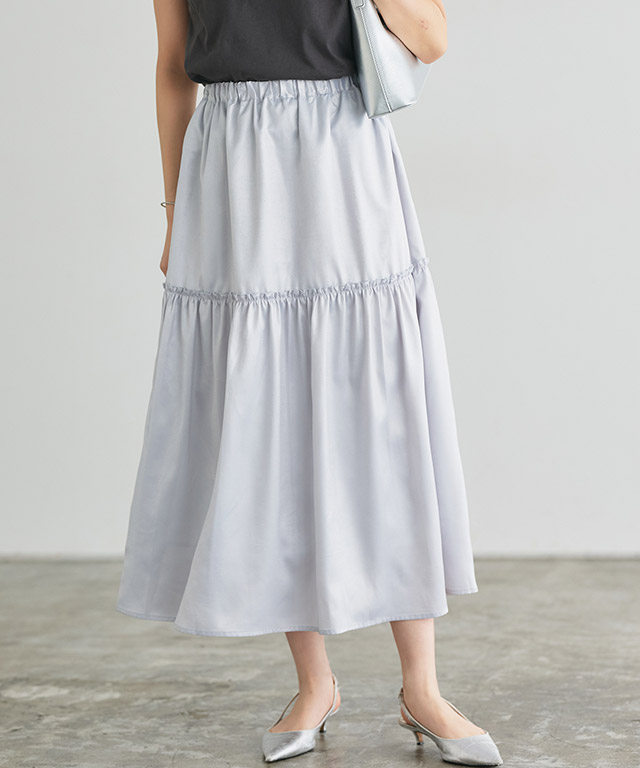 シャイニーギャザースカート