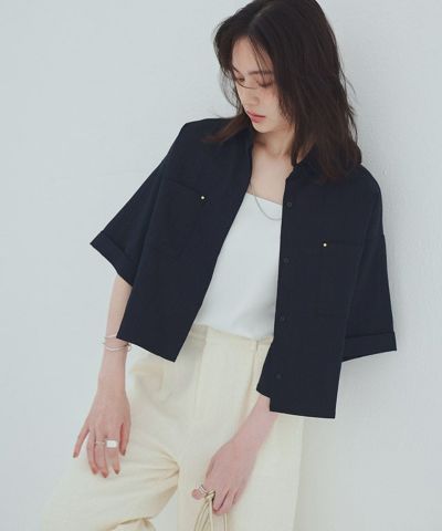 [RASW]クロップドワイドシャツ