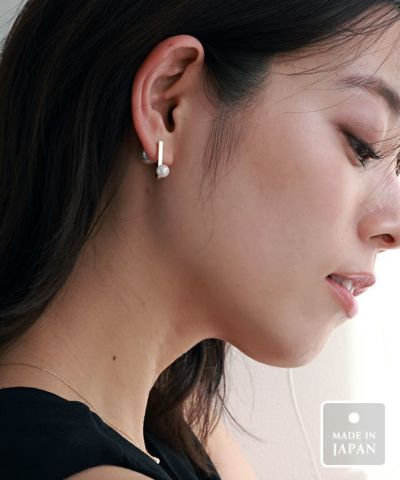 パールキャッチメタルピアス［Pierrot］【返品・交換不可】