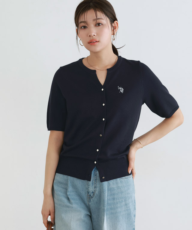 163cm / ネイビー×オフホワイト / M