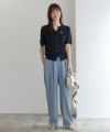 163cm / ネイビー×オフホワイト / M