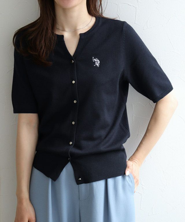 163cm / ネイビー×オフホワイト / M