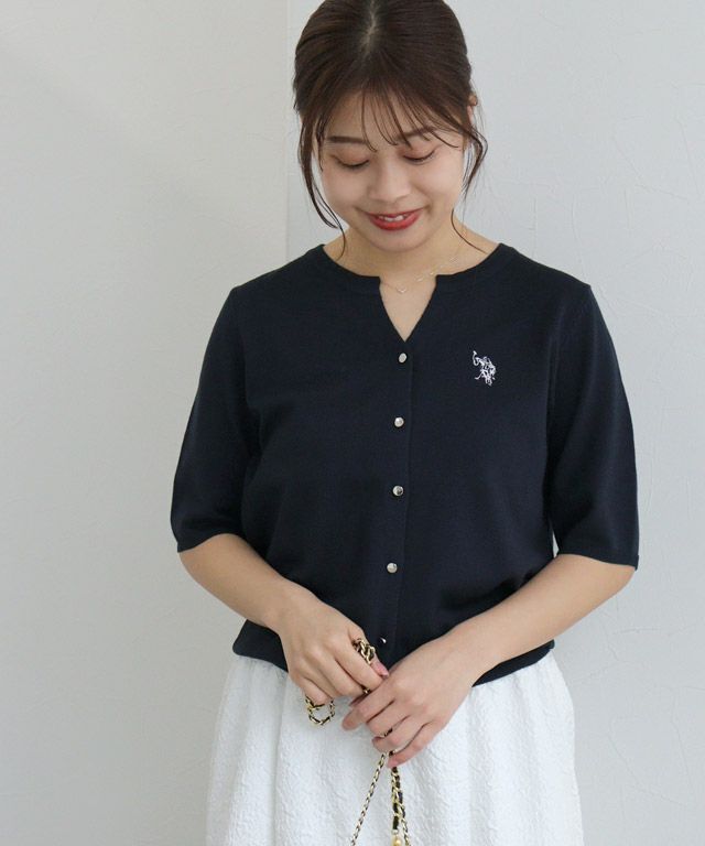 150cm / ネイビー×オフホワイト / M