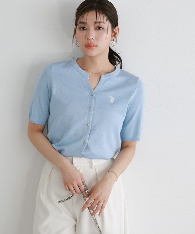 166cm / ライトブルー×オフホワイト / M