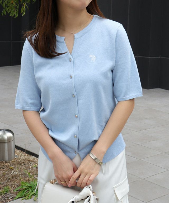 150cm / ライトブルー×オフホワイト / M