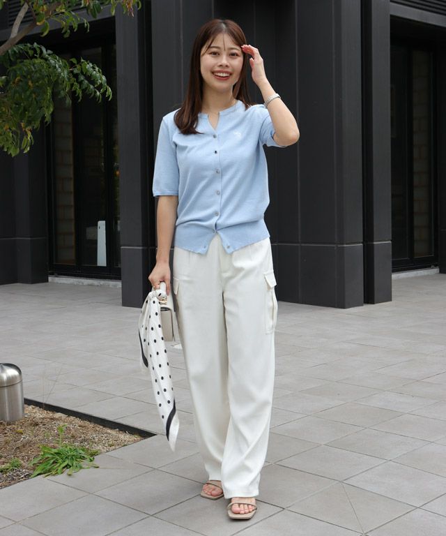 150cm / ライトブルー×オフホワイト / M