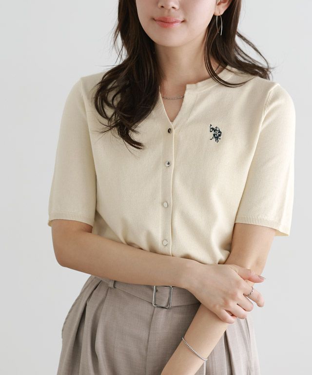 166cm / アイボリー×ネイビー / M