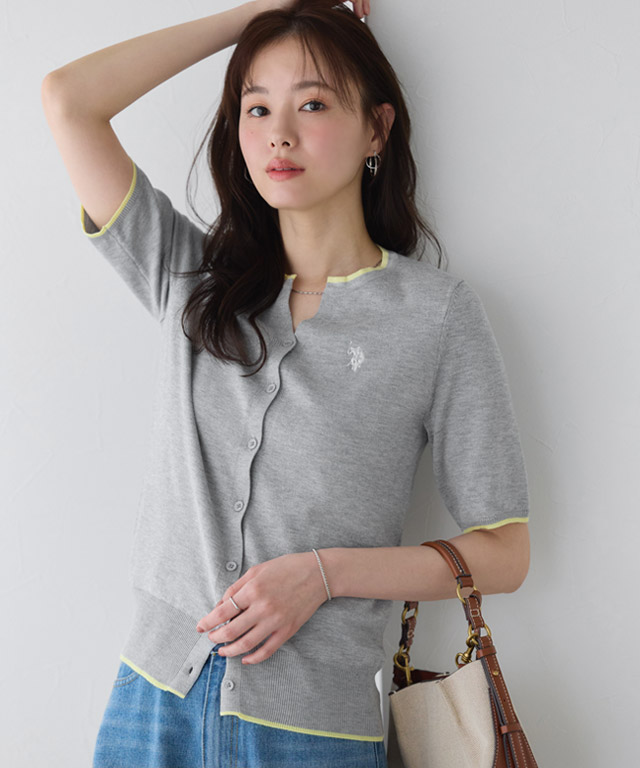 166cm / アイボリー×ネイビー / M