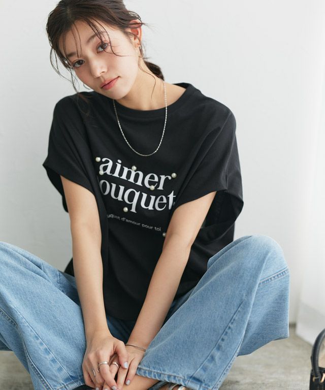 パールロゴドルマンコットンTシャツ