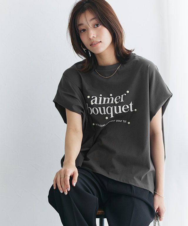 167cm / チャコール×オフホワイト / M