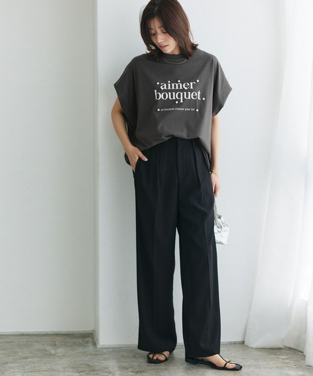 167cm / チャコール×オフホワイト / M