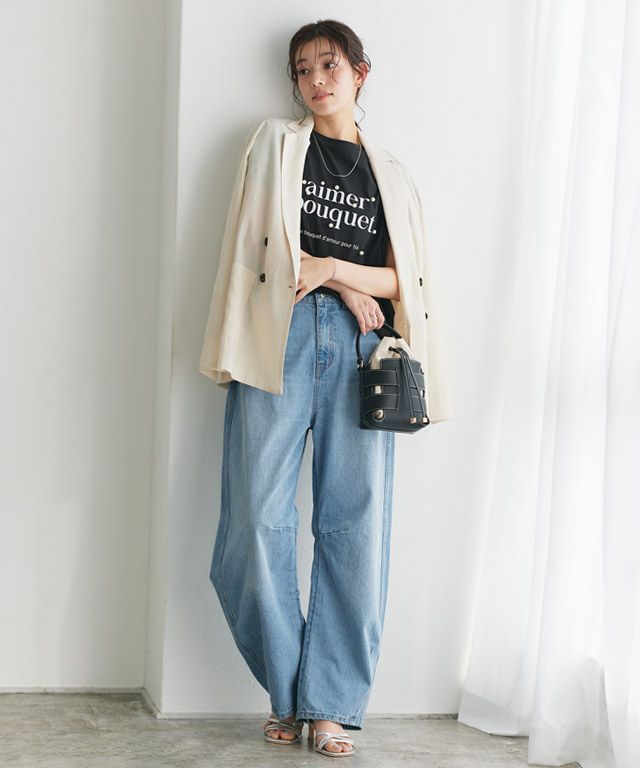 167cm / ブラック×オフホワイト / M