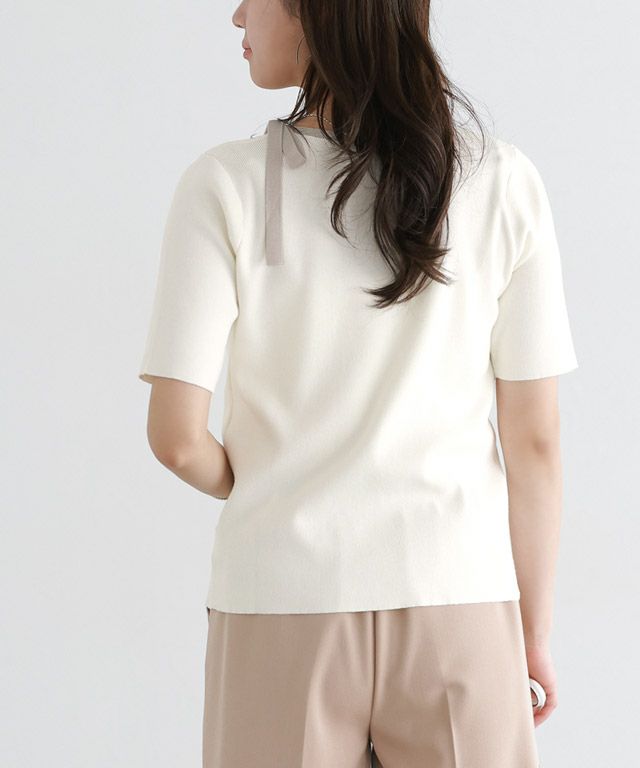 166cm / オフホワイト×グレージュ / M