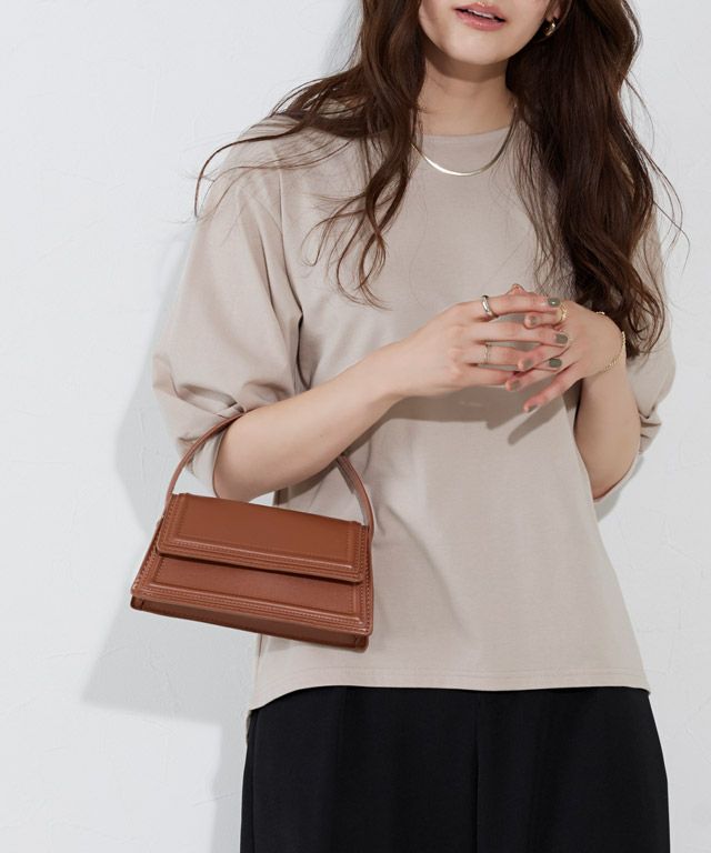 166cm / グレージュ / ボートネック / M